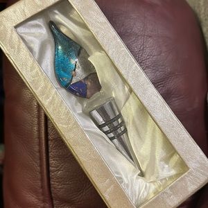 Blown glass, wine stopper